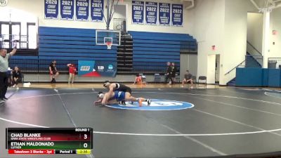 157 lbs Round 3 - Ethan Maldonado, Luther vs Chad Blanke, Iowa State Wrestling Club