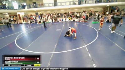 72-72 lbs Round 3 - Ellen Tingey, Champions Wrestling Club vs Quinten Thompson, Defiant