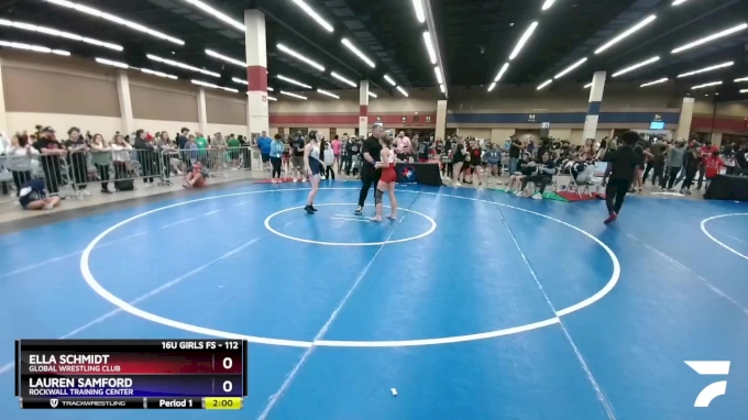 112 lbs Cons. Semi - Ella Schmidt, Global Wrestling Club vs Lauren ...