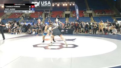 215 lbs Champ. Rd Of 32 - Charlie Powers, Alaska vs Cody Alessi, New York