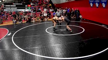 152 lbs Champ. Round 1 - Ethen Ringer, North East Hs vs Chase Lenhart, Greensburg Salem Hs