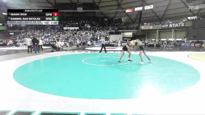 Boys 2A 126 lbs Champ. Round 2 - Isaiah Rios, Toppenish vs Gabriel San Nicolas, Franklin Pierce