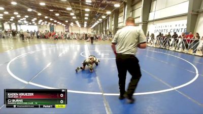 64 lbs Rd# 6- 9:00am Saturday Final Pool - Kaden Kruezer, Team BAM vs CJ Burns, Ranger Wrestling Club