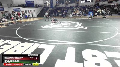 197 lbs Quarterfinal - Brylan Clouse, Lake Erie vs Nicholas Johnson, Glenville State University