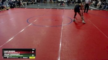 130 lbs Round 3: 3:00pm Fri. - Frank Rodriguez, Student Wrestling Development Program vs Liam Rogers, Eagle River High School