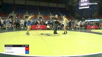 126 lbs Cons 16 #2 - Kaden Keiser, South Dakota vs Garrett Chrisman, Illinois