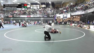 130 lbs 5th Place Match - Tessa McAlexander, Effingham-Atchison Co Community HS vs Annabele Burton, Riley County HS