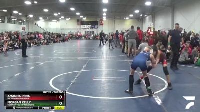 86 lbs Champ. Round 1 - Amanda Pena, Michigan Revolution vs Morgan Kelly, Norway Youth Wrestling