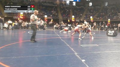 103 lbs Consy 3 - James Yonushonis, State College vs Tyler Shaffer, Central Cambria