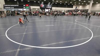 132 lbs Cons. Quarters - Parker Lutz, Angry Fish Wrestling vs Carsten Burkemper, Zumwalt Wrestling Club