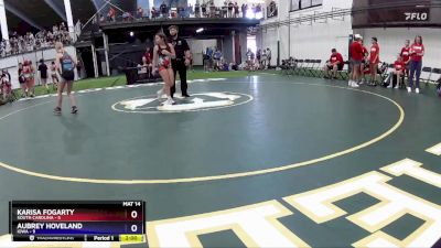 102 lbs Round 1 (6 Team) - Karisa Fogarty, South Carolina vs Aubrey Hoveland, Iowa