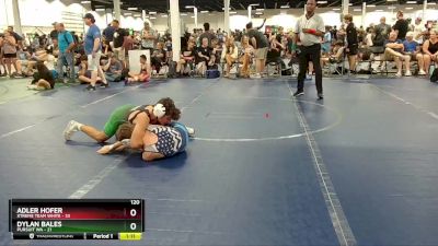 120 lbs Round 4 (6 Team) - Dylan Bales, Pursuit WA vs Adler Hofer, Xtreme Team White