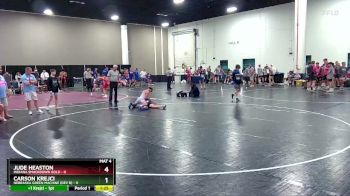 106 lbs Round 3 (16 Team) - Jude Heaston, Indiana Smackdown Gold vs Carson Krejci, Nebraska Green Machine (Dev B)