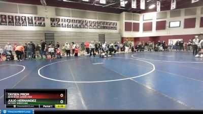 70 lbs Cons. Semi - Taysen Prom, Bear River Junior High vs Julio Hernandez, Victory Wrestling