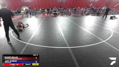 77 lbs Cons. Semi - Oliver Bollig, Evansville Wrestling Club vs Josh Sunday, Wisconsin