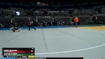 95 lbs Quarterfinals (8 Team) - Kaston Clarke, Fulda/Murray County Central vs Owen Schauer, Grand Rapids