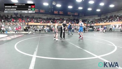 100 lbs Rr Rnd 3 - Brodee Bryan, Shelton Wrestling Academy vs Wylie Nation, Darko Valley Wolf Pack