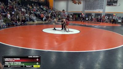 B-11 lbs Cons. Round 1 - Lincoln Thorn, Marion Wolves vs Treyton Steege, Waverly Area Wrestling Club