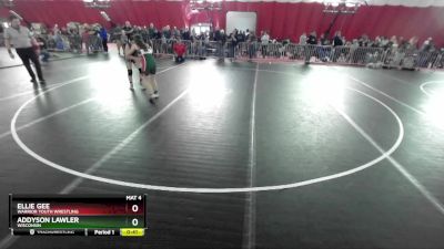 126 lbs Round 2 - Addyson Lawler, Wisconsin vs Ellie Gee, Warrior Youth Wrestling