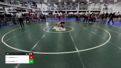 73 lbs Semifinal - Owen Lewonis, Coventry Renagades vs Graham Fernald, Smitty's Wrestling Barn