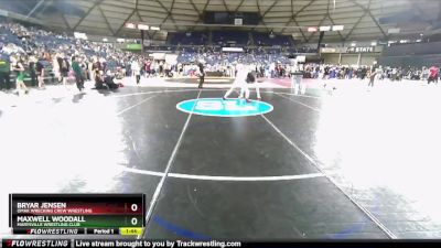 138 lbs Round 4 - Maxwell Woodall, Marysville Wrestling Club vs Bryar Jensen, Omak Wrecking Crew Wrestling