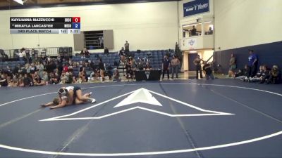 160 lbs 3rd Place Match - Kaylianna Mazzucchi, Southwestern Oregon Community College vs Mikayla Lancaster, Menlo College