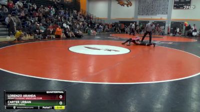 N-15 lbs Quarterfinal - Carter Urban, Hammerin Hawks vs Lorenzo Aranda, Mount Pleasant Wrestling Club