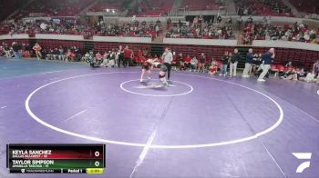 114 lbs 2nd Wrestleback And Semi-finals (16 Team) - Taylor Simpson, Amarillo Tascosa vs Keyla Sanchez, Dallas Hillcrest