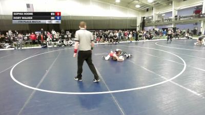 135 lbs 7th Place Match - Sophia Hoeme, Wichita Training Center vs Ivory Walker, Stallions Wrestling Club