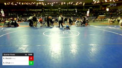 49 lbs Quarterfinal - Achilles Bezick, Spazz Wrestling vs Adam Chua, New Milford