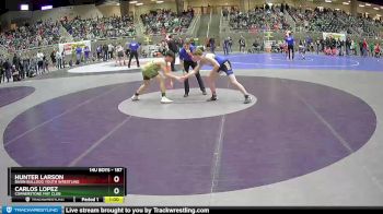 187 lbs Quarterfinal - Hunter Larson, Basin Bulldog Youth Wrestling vs Carlos Lopez, Cornerstone Mat Club