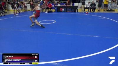 74 lbs 5th Place Match - Levi Pike, MI vs Beaudin Murphy, MT