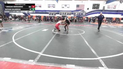 138 lbs Champ. Round 2 - Nathan Salmeron, Paloma Valley vs Deegan Hernandez, ML King