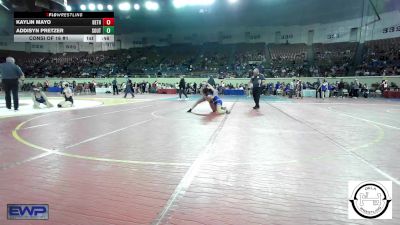 128 lbs Consi Of 16 #1 - Kaylin Mayo, Bethel vs Addisyn Pretzer, Southmoore SaberCats Wrestling