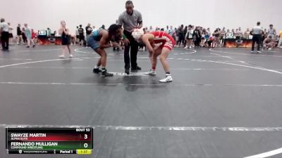 129 lbs Cons. Semi - Fernando Mulligan, Compound Wrestling vs Swayze Martin, Alpha Elite