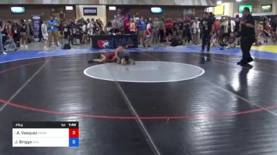 41 kg Cons 8 #1 - Abel Vasquez, Poway Wrestling vs Jessiah Briggs, California Grapplers