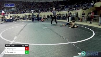 55 lbs Quarterfinal - Colt Topping, Smith Wrestling Academy vs Sawyer Simpson, Salina Wrestling Club