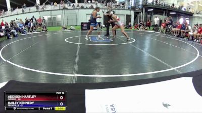 124 lbs Placement Matches (8 Team) - Addison Hartley, Florida vs Hailey Kennedy, Texas Blue