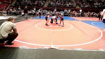 52 lbs Consi Of 8 #1 - Mykarlyn Meeks, Tulsa North Mabee Stampede vs Deion Berna, Wagoner Takedown Club