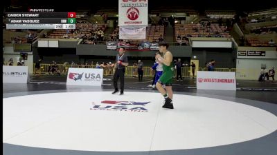 Schoolboys - 155 lbs Cons. Round 3 - Justin Castro, Poway Wrestling vs Wyatt Edgington, Yuba Sutter Combat Wrestling Club