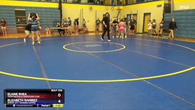 100 lbs Round 3 - Adrian Salcido, Colby Kids Wrestling Club vs Tiana Murphy, Wichita Training Center