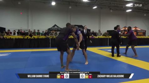 Zachary Niklas Balassone vs William Dannie Evans 2026 Pan IBJJF Jiu-Jitsu No-Gi Championship