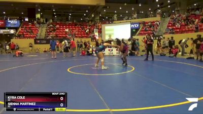 180 lbs Cons. Semi - Kyra Cole, KS vs Sienna Martinez, KS