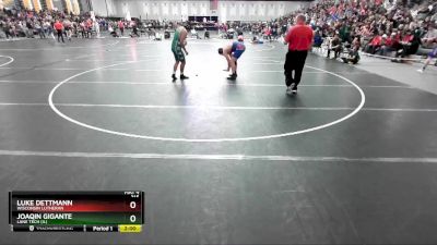 215 lbs Champ. Round 1 - Luke Dettmann, Wisconsin Lutheran vs Joaqin Gigante, Lane Tech (IL)