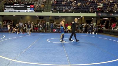 105 lbs Cons. Sub-semis - Constantinos Paxos, North Canton Hoover Wrestling Club vs Diego Rea, Toss Em Up Wrestling Academy