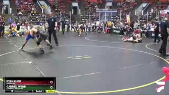 130 lbs Cons. Round 2 - Gabriel Webb, Saranac Youth WC vs Ryan Kline, Mason WC