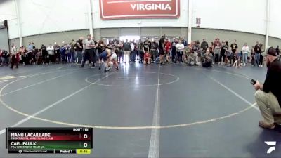 77 lbs Quarterfinal - Manu Lacaillade, Front Royal Wrestling Club vs Cael Faulk, FCA Wrestling Team VA