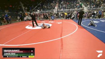 53 lbs Champ. Round 1 - Carson Renz, Douglas Wrestling Club vs Grayson Burnett, Green River Grapplers Wrestling