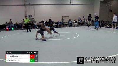 132 lbs Finals (2 Team) - Logan Swenson, Roundtree vs Hudson Hackbarth, Oklahoma Black Ops