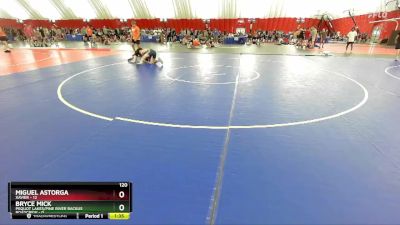 120 lbs Round 4 (6 Team) - Bryce Mick, Pequot Lakes/Pine River Backus Roadcrew vs Miguel Astorga, Xavier